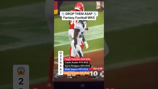 DROP these players ASAP in fantasy football 🏈 #fantasyfootball #fantasyfootballweek5