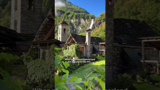 This might be the most beautiful town in all of Switzerland! 📍Foroglio, Ticino