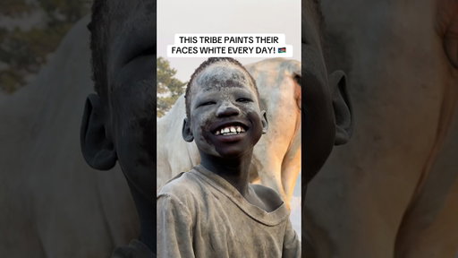 THIS TRIBE PAINTS THEIR FACES WHITE! 🇸🇸 #travel #africa #southsudan #sudan #sudanese #viral