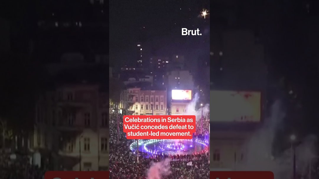 Celebrations in Serbia as Vučić concedes defeat to student-led movement.