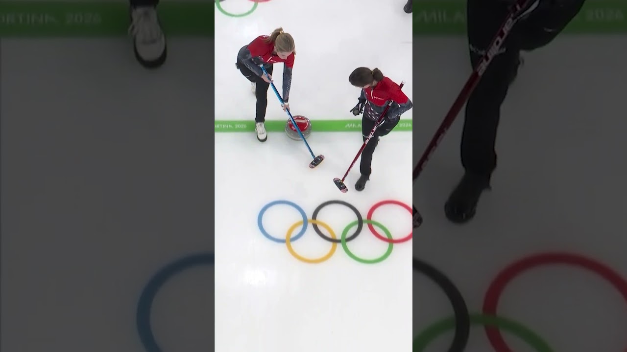 FOUR For USA Curling In The Sixth End Against Canada At The Winter Olympics