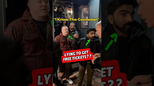 Would you let him in for free?? 😂🤣 #comedy #prank #funny #comedyclub #shorts #ticket