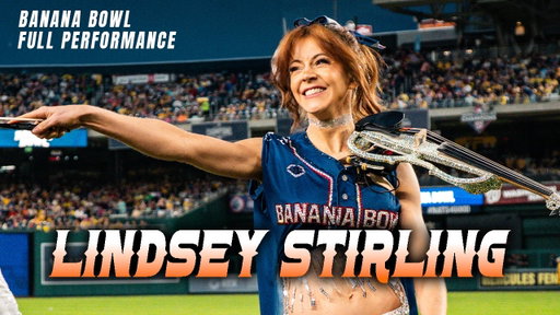 Lindsey Stirling RIFF'S OFF vs Tre Jones at the 2026 Banana Bowl!