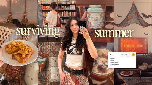 ☕️⭐️ Cozy days to fill my cup during summer: hobbies, crafts, coffee shops, all things fall 🍁