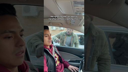 When you ignore the car you almost hit 😂
