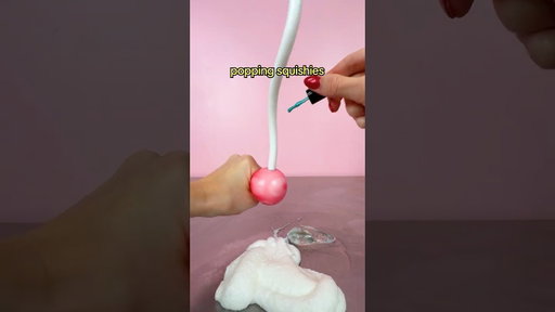 Popping Squishies with Nail Polish 💅