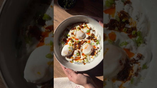What I make when I’m lazy! Easy Cilbir inspired eggs. So good!