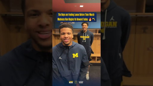 Nothing but good vibes from Yaxel Lendeborg and Trey Mckenney before tonight 😂〽️