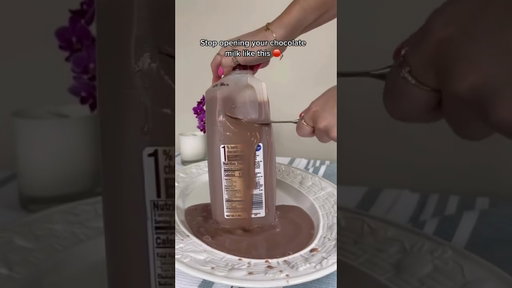 stop opening your chocolate milk like this 🍫🐮