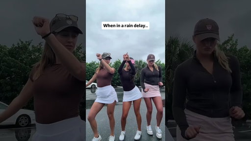 Rain means make tiktoks #noobsplaygolf #golfer #golfdomgolf #golfgirlgames #golfswing