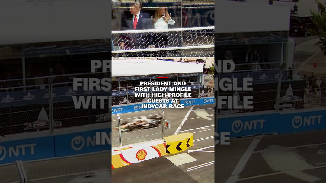 President and first lady mingle with high-profile guests at IndyCar race