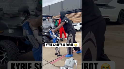 Kyrie got beef with the robot? 🤣 (via @mavericks)