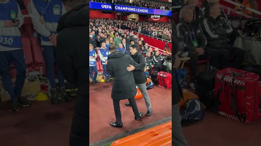 Arteta & Simeone meet for the FIRST TIME 🤝 #arteta #simeone #arsenal #atletico #uefachampionsleague