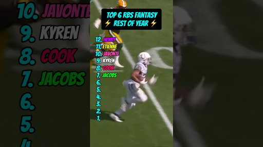 Top 5 RBs in Fantasy Football: Rest Of Season Rankings 🚨