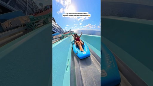 WORLD’S FIRST HYBRID ROLLERCOASTER-WATERSLIDE 😱🎢🚢 #rollercoaster #waterslide #cruiseship