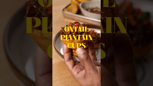 Oxtail Plantain Cups w/ Fresno pepper relish