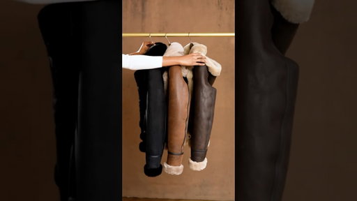 Meet our new black label shearling leather jacket collection for women! #ThursdayBoots #shearling