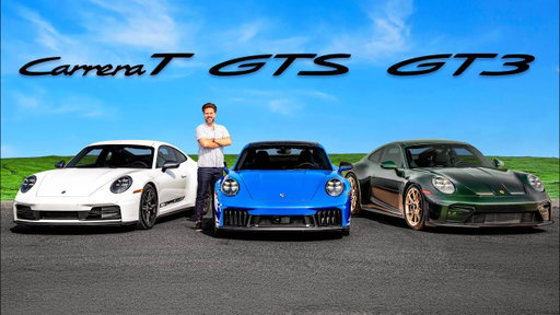 2025 Porsche 911 Carrera T vs GTS vs GT3 // Battle For Peak 911