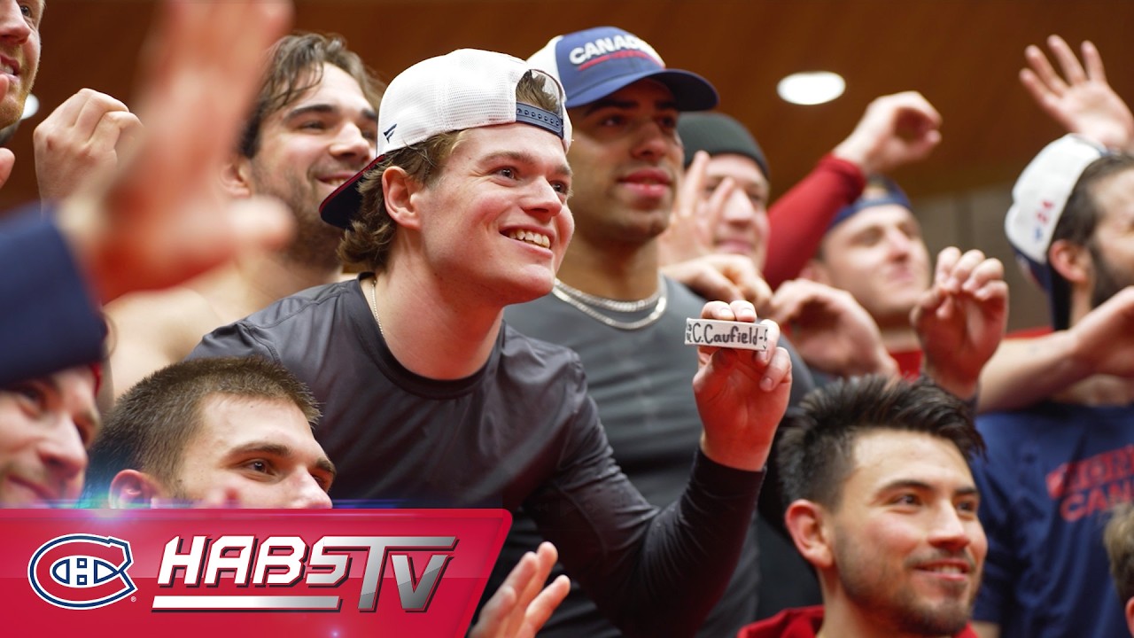 BTS of Cole Caufield's 50th goal celebrations