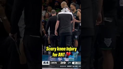 Scary knee injury for Anthony Edwards | #NBA #NBAPlayoffs 💔 💔 💔