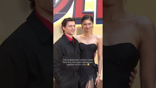Tom Holland and Zendaya on the red carpet #celebrity #zendaya #tomholland #shorts