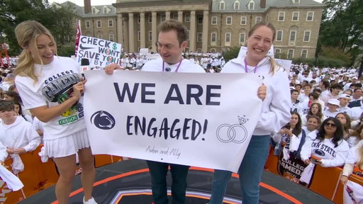 WE ARE...engaged?! 🫢💍 How Penn State brought this couple together! @geico | Countdown to GameDay