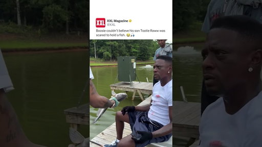 Boosie's Son Was Scared To Hold A Fish 😭