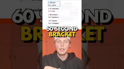 1 Minute March Madness Bracket