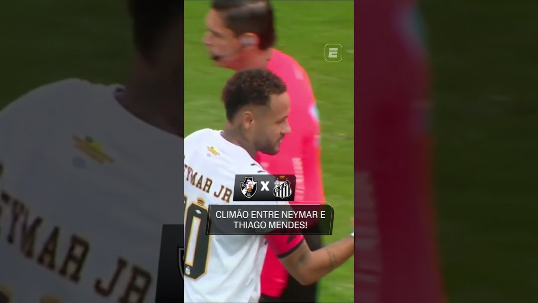 👀 A RIVALIDADE CONTINUA! Neymar e Thiago Mendes não se cumprimentaram antes de Vasco x Santos