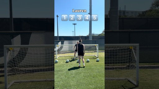 Lauren 🆚 April in a 5-ball face off 👀🥅