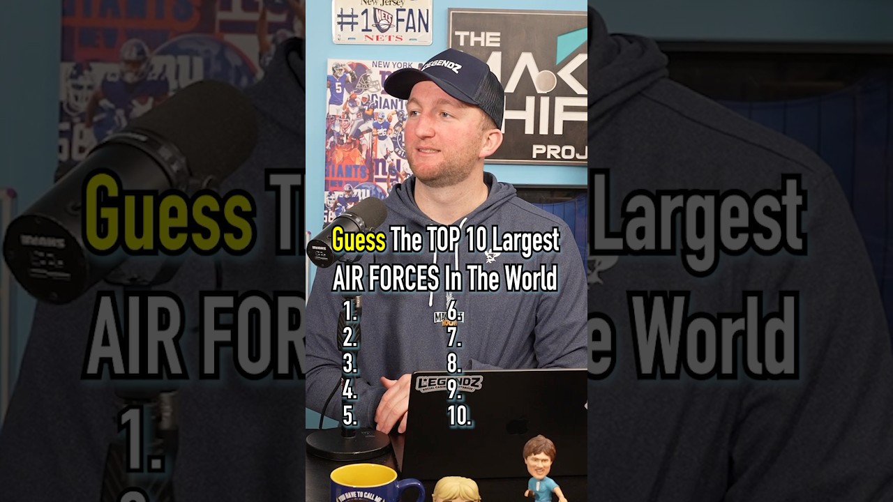 Top 10 Largest Air Forces In The World! Who’s Biggest? #shorts #airforce #army #guessinggame #top10
