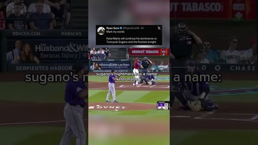 1ST INNING HOMERUN FOR KETEL MARTE VS SUGANO