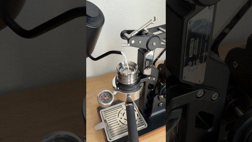 Brewing espresso with milk