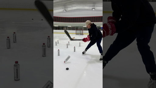 Bottle bowling on the ice?!?😮‍💨🏒