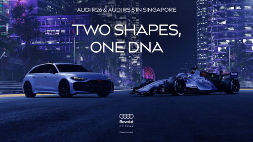 Two shapes, one DNA: Audi R26 & Audi RS 5 in Singapore
