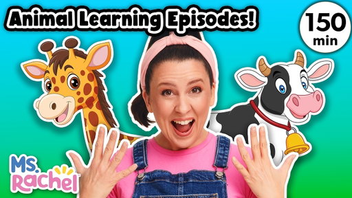 Animal Learning for Toddlers with Ms Rachel - 3 Full Episodes - Learn Animal Sounds - Best Videos