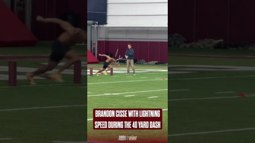 Gamecock DB Brandon Cisse was FLYING during his 40 yard dash 🤯😤