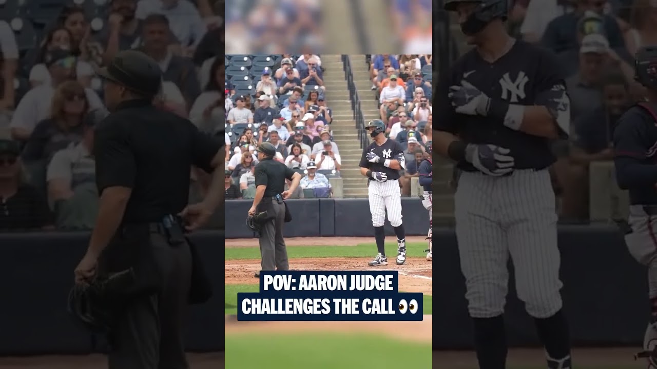 Aaron Judge challenges the call 👀