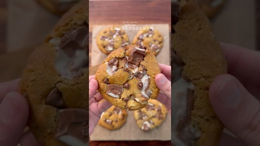 Airfryer Kinder cookies🤤 #airfryer #cookies #kindercookies #recipe #shorts #viral #explorepage