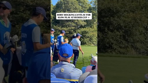 Rory mocks Cantlay’s pre-shot routine at the Ryder Cup 💀 (via @manning57 IG)