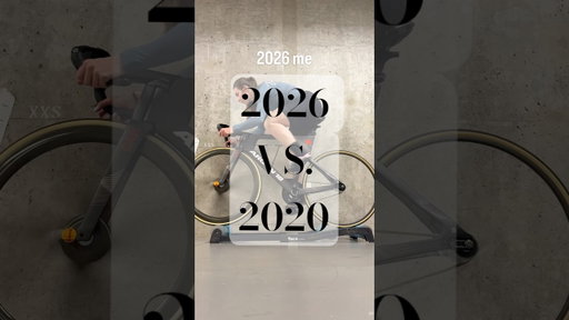 2026 me vs 2020 me on the rollers. In 2020, I had only owned a bike for 1.5 years!