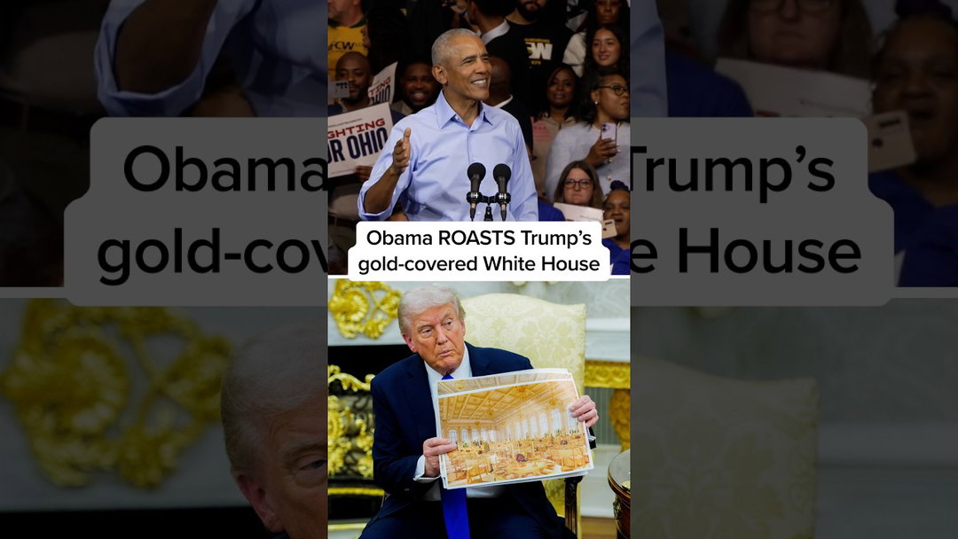 Obama ROASTS Trump's gold-covered White House