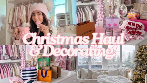 Huge Christmas Haul🎀🎄+ Decorating My Home Pink!🎀🎅🏻✨| Episode 2