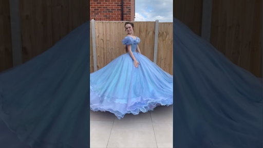 Flashback to my remake Cinderella ballgown before I give her an upgrade 🤭💙 #sewing #cosplay #diy