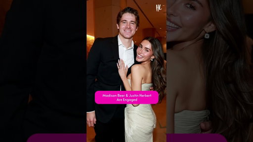She said yes!💍 Madison Beer and Justin Herbert are officially engaged.🩷(📸: Getty Images)