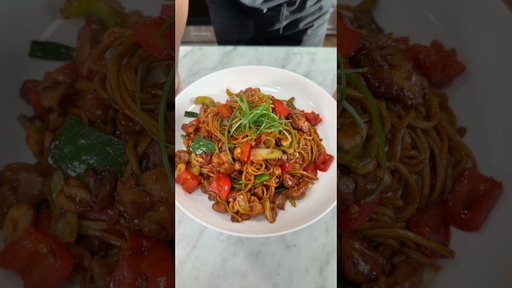 Kung Pao Chicken with Noodles #cooking #recipe