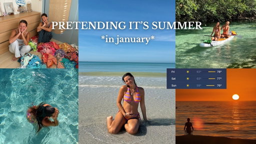 making it feel like SUMMER in january *beach days, Florida springs, a bikini clean out*