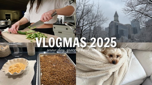first snow day in Boston, grocery haul + making homemade granola!