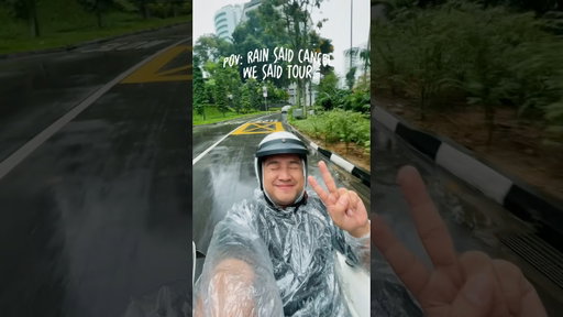 POV: Rain said cancel. We said tour. 🌧️🏍️ #singapore