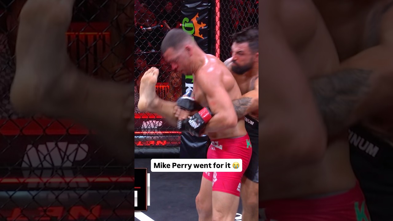 Mike Perry tries wild head kick against Nate Diaz 😂 #shorts #natediaz #mma #mixedmartialarts